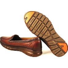 Forelli 29423 Kadın Taba Deri Comfort Ayakkabı