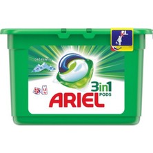Ariel 3'ü 1 Arada Pods Sıvı Çamaşır Deterjanı Kapsülü Dağ Esintisi 12 Yıkama