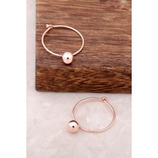 Sümer Telkari Rose Gümüş Top Halka Küpe 4167