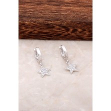 Sümer Telkari Yıldız Tasarım Gümüş Halka Küpe 4440