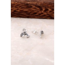 Sümer Telkari Balıklı Gümüş Küpe 4534