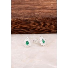 Sümer Telkari Taşlı Telkari Gümüş Küpe 4658