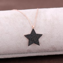 Sümer Telkari Rose Gümüş Yıldız Tasarımlı Kolye 3752