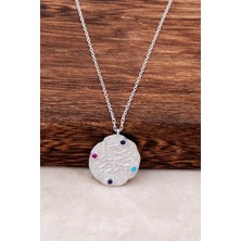 Sümer Telkari Mühür Tasarım Gümüş Kolye 6487