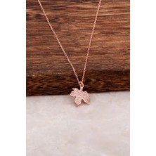 Sümer Telkari Çınar Yaprağı Tasarım Gümüş Kolye 6515