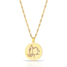 Azuris Silver 925 Ayar Gümüş  Singapur Zincir Mısır Tılsımı Madalyon Kolye