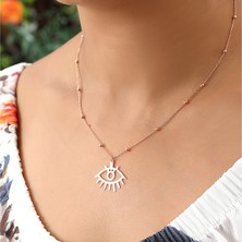 Azuris Silver 925 Ayar Gümüş Toplu Zincir Mistik Tılsım Göz Kolye