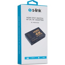 S-Link SL-HSW4K55 HDMI 5 to1 Swıtch 4K x 2K LR +Adaptör