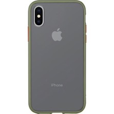 Tekno Gurup Benks Apple iPhone XS Max Kılıf Mat Sert Korumalı Tank Silikon Kılıf - Yeşil + Full Body Ekran Koruyucu