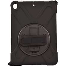 Crescent Apple iPad Mini 5. Nesil 9.7 inç (2019) Defender Shoulder Strap Askılı Kılıf (A2133/A2124/A2126/A2125) Siyah