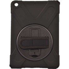 Crescent Apple iPad Mini 5. Nesil 9.7 inç (2019) Defender Shoulder Strap Askılı Kılıf (A2133/A2124/A2126/A2125) Siyah