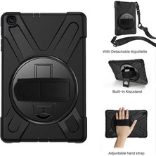 Crescent Apple iPad Mini 5. Nesil 9.7 inç (2019) Defender Shoulder Strap Askılı Kılıf (A2133/A2124/A2126/A2125) Siyah