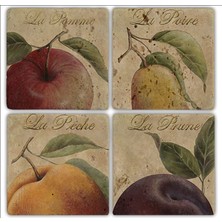 Oscar Stone Doğaltaş Bardak Altlığı  4'lü Set 10 x 10 cm