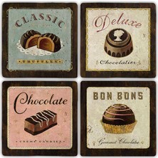 Oscar Stone Doğaltaş Bardak Altlığı  4'lü Set 10 x 10 cm