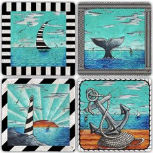 Oscar Stone Doğaltaş Bardak Altlığı  4'lü Set 10 x 10 cm
