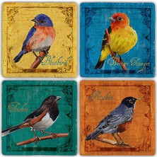 Oscar Stone Doğaltaş Bardak Altlığı  4'lü Set 10 x 10 cm