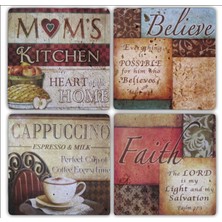 Oscar Stone Doğaltaş Bardak Altlığı  4'lü Set 10 x 10 cm