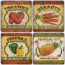 Oscar Stone Doğaltaş Bardak Altlığı  4'lü Set 10 x 10 cm