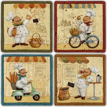 Oscar Stone Doğaltaş Bardak Altlığı  4'lü Set 10 x 10 cm