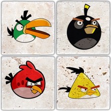 Oscar Stone Doğaltaş Bardak Altlığı  4'lü Set 10 x 10 cm