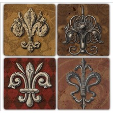 Oscar Stone Doğaltaş Bardak Altlığı  4'lü Set 10 x 10 cm