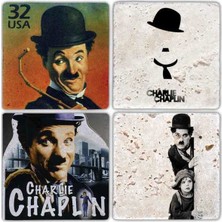 Oscar Stone Doğaltaş Bardak Altlığı  4'lü Set 10 x 10 cm