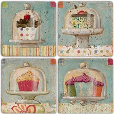 Oscar Stone Doğaltaş Bardak Altlığı  4'lü Set 10 x 10 cm