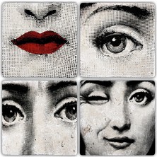 Oscar Stone Doğaltaş Bardak Altlığı  4'lü Set 10 x 10 cm