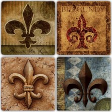 Oscar Stone Doğaltaş Bardak Altlığı - 4'lü Set 10 x 10 cm