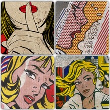 Oscar Stone Doğaltaş Bardak Altlığı - 4'lü Set 10 x 10 cm