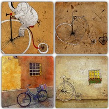 Oscar Stone Doğaltaş Bardak Altlığı - 4'lü Set 10 x 10 cm