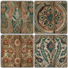 Oscar Stone Doğaltaş Bardak Altlığı - 4'lü Set 10 x 10 cm