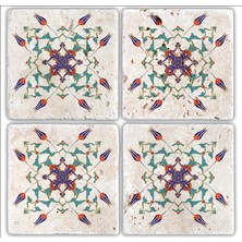 Oscar Stone Doğaltaş Bardak Altlığı - 4'lü Set 10 x 10 cm