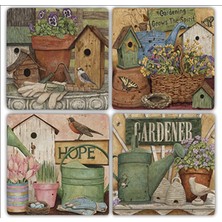 Oscar Stone Doğaltaş Bardak Altlığı - 4'lü Set 10 x 10 cm