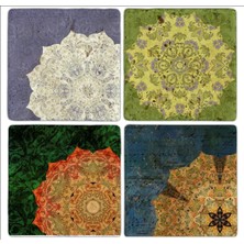 Oscar Stone Doğaltaş Bardak Altlığı - 4'lü Set 10 x 10 cm