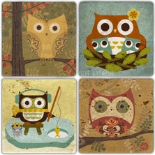 Oscar Stone Doğaltaş Bardak Altlığı - 4'lü Set 10 x 10 cm