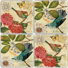 Oscar Stone Doğaltaş Bardak Altlığı - 4'lü Set 10 x 10 cm
