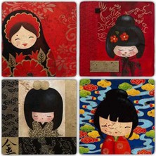 Oscar Stone Doğaltaş Bardak Altlığı - 4'lü Set 10 x 10 cm