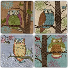 Oscar Stone Doğaltaş Bardak Altlığı - 4'lü Set 10 x 10 cm