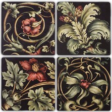 Oscar Stone Doğaltaş Bardak Altlığı - 4'lü Set 10 x 10 cm
