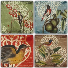 Oscar Stone Doğaltaş Bardak Altlığı - 4'lü Set 10 x 10 cm