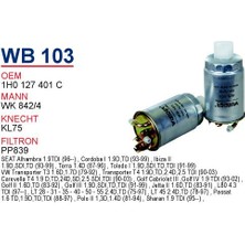 Wunder WB 103 Volkswagen Transporter T3-T4 - Caddy-Passat Eski Model Yakıt Filtresi