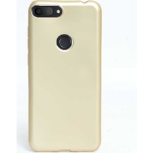 Case Street Alcatel 1S Kılıf Premier Silikon Esnek Koruma + Nano Glass Gold