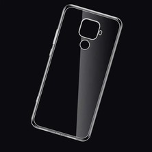 Case Street Huawei Mate 30 Lite Kılıf Süper Sillikon Yumuşak Arka Koruma + Nano Glass Şeffaf