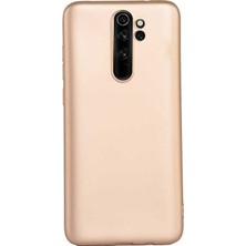 Gpack Xiaomi Redmi Note 8 Pro Kılıf Premier Silikon Esnek Koruma + Nano Glass Gold