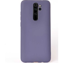 Gpack Xiaomi Redmi Note 8 Pro Kılıf Premier Silikon Esnek Koruma + Nano Glass Mavi