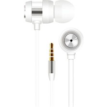 S-link SL-KU140 Mobil Uyumlu Kulak İçi Beyaz/Gümüş Mikrofonlu Kulaklık