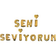 Kidspartim Seni Seviyorum Folyo Balon 16 Inc Altin