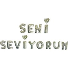 Kidspartim Seni Seviyorum Folyo Balon 16 Inc Gri