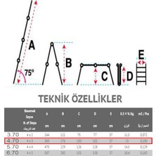 Seçkin Merdiven Alüminyum Standart Akrobat Merdiven 4x3 360cm